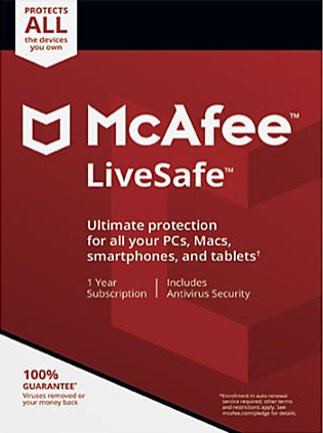 McAfee Livesafe Unlimited Device 1 Year Key GLOBAL