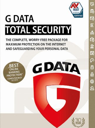 G Data Total Security (PC, Android, Mac, iOS) – (3 Devices, 1 Year) – G Data Key – EUROPE