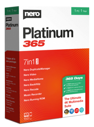 Nero Platinum 365 (PC) 1 Device, 1 Year – Nero Key – GLOBAL